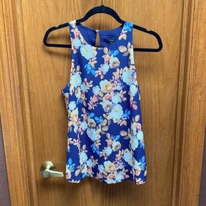 J Crew 100% Silk Flower Tank Top Size 8P